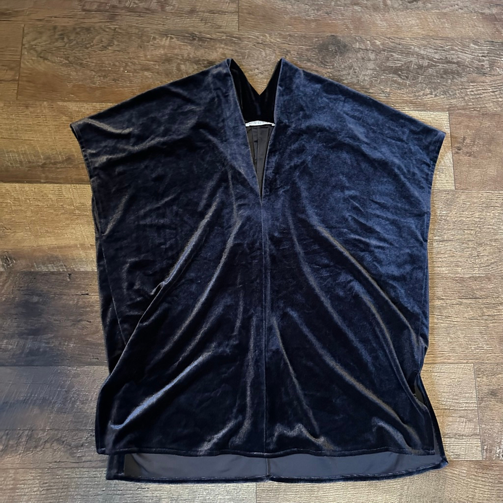 Women's KARLIE Black Velvet Tunic Top S - Picture 2 of 9